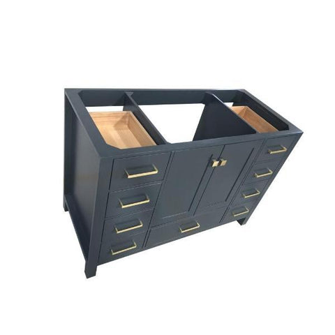 Image of Ariel Cambridge 48" Midnight Blue Transitional Vanity Base Cabinet A049S-BC-MNB A049S-BC-MNB