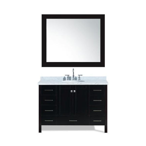 Image of Ariel Cambridge 49" Espresso Modern Oval Sink Bathroom Vanity A049S-ESP