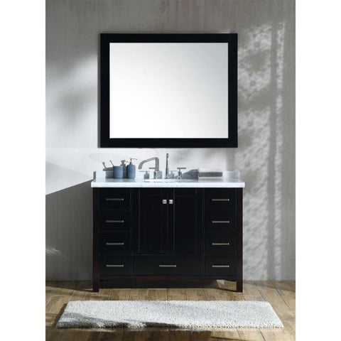 Image of Ariel Cambridge 49" Espresso Modern Oval Sink Bathroom Vanity A049S-ESP
