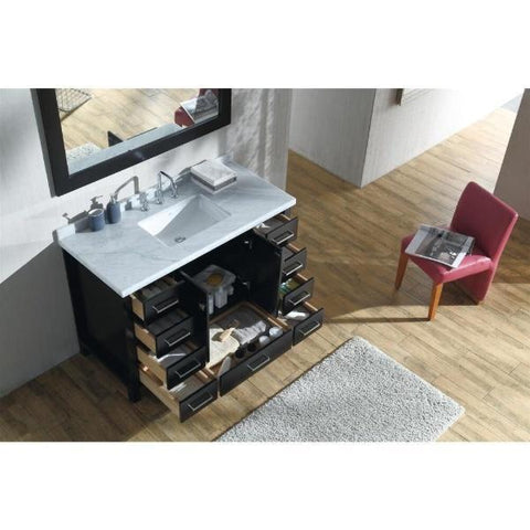 Image of Ariel Cambridge 49" Espresso Modern Rectangle Sink Bathroom Vanity A049S-CWR-ESP