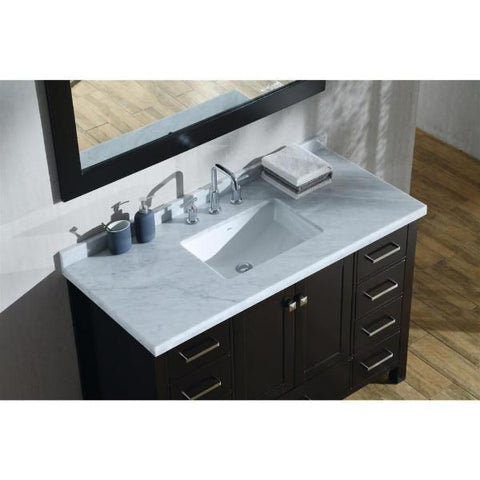 Image of Ariel Cambridge 49" Espresso Modern Rectangle Sink Bathroom Vanity A049S-CWR-ESP