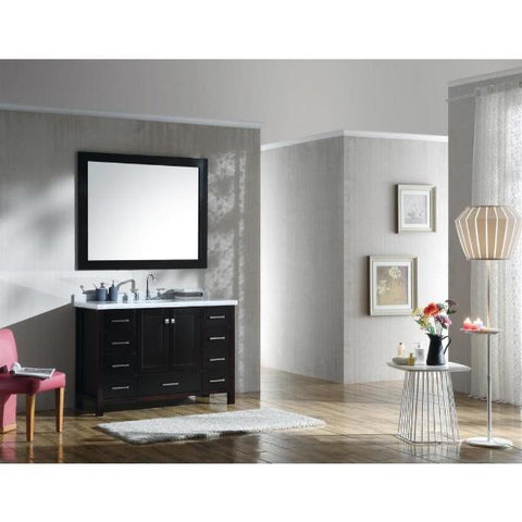Image of Ariel Cambridge 49" Espresso Modern Rectangle Sink Bathroom Vanity A049S-CWR-ESP