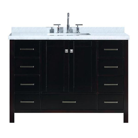 Image of Ariel Cambridge 49" Espresso Modern Rectangle Sink Bathroom Vanity A049S-CWR-ESP