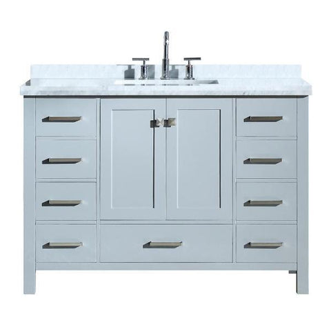 Image of Ariel Cambridge 49" Grey Modern Rectangle Sink Bathroom Vanity A049S-CWR-GRY