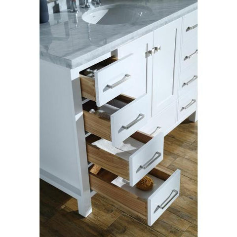 Image of Ariel Cambridge 49" White Modern Rectangle Sink Bathroom Vanity A049S-CWR-WHT
