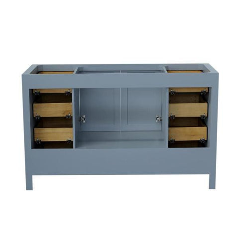 Image of Ariel Cambridge 54" Grey Transitional Vanity Base Cabinet A055S-BC-GRY A055S-BC-ESP