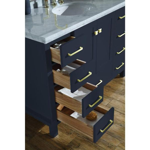 Image of Ariel Cambridge 55" Midnight Blue Modern Oval Sink Bathroom Vanity A055S-MNB