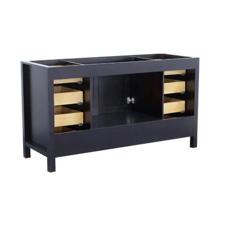 Image of Ariel Cambridge 60" Espresso Transitional Vanity Base Cabinet A061S-BC-ESP A055S-BC-ESP