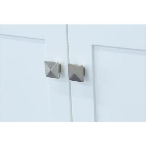 Image of Ariel Cambridge 60" White Transitional Double Sink Vanity Base Cabinet A061D-BC-WHT A061D-BC-WHT