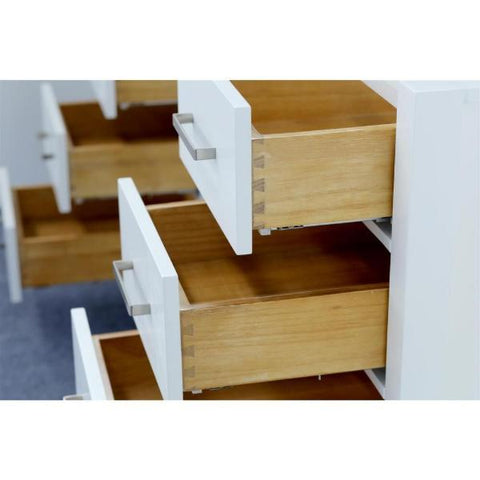 Image of Ariel Cambridge 60" White Transitional Vanity Base Cabinet A061S-BC-WHT A061S-BC-WHT