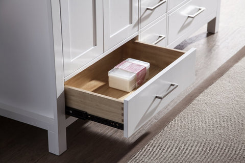 Image of Ariel Cambridge 61" Double Sink Vanity Set in White A061D-WHT