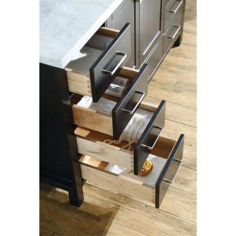 Image of Ariel Cambridge 61" Espresso Modern Oval Sink Bathroom Vanity A061S-ESP