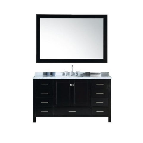 Image of Ariel Cambridge 61" Espresso Modern Rectangle Sink Bathroom Vanity A061S-CWR-ESP