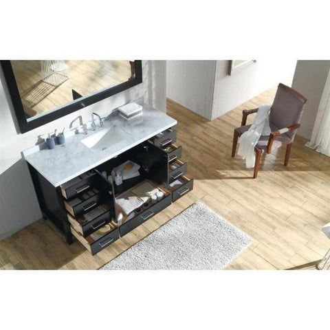 Image of Ariel Cambridge 61" Espresso Modern Rectangle Sink Bathroom Vanity A061S-CWR-ESP