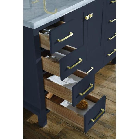 Image of Ariel Cambridge 61" Midnight Blue Modern Rectangle Sink Bathroom Vanity A061S-CWR-MNB