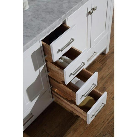 Image of Ariel Cambridge 61" White Modern Double Rectangle Sink Vanity A061D-CWR-WHT