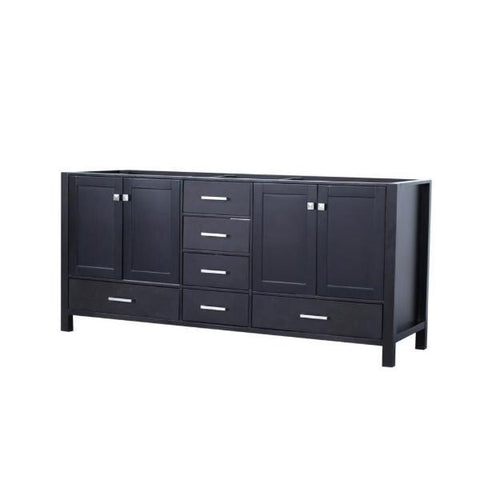 Image of Ariel Cambridge 72" Espresso Transitional Vanity Base Cabinet A073D-BC-ESP A061S-BC-ESP