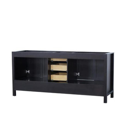 Image of Ariel Cambridge 72" Espresso Transitional Vanity Base Cabinet A073D-BC-ESP A061S-BC-ESP