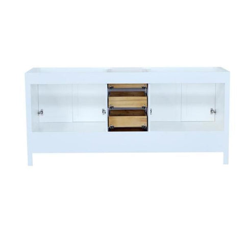 Image of Ariel Cambridge 72" White Transitional Vanity Base Cabinet A073D-BC-WHT A073D-BC-ESP
