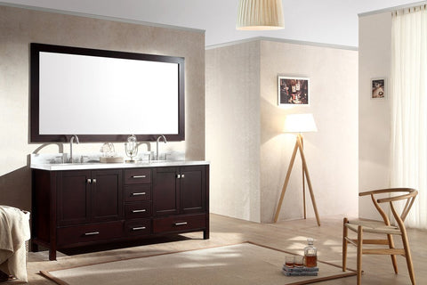 Image of Ariel Cambridge 73" Double Sink Vanity Set in Espresso A073D-ESP