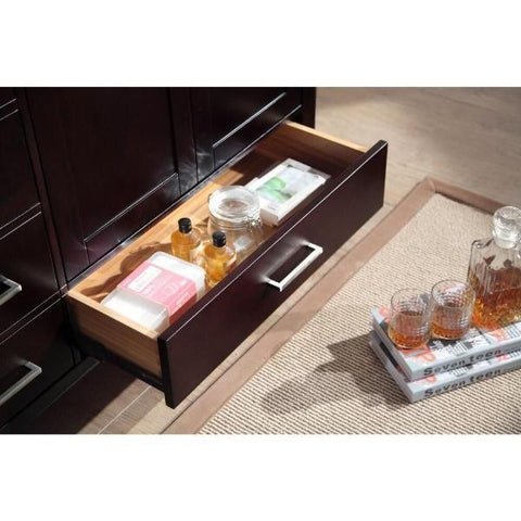 Image of Ariel Cambridge 73" Espresso Modern Double Oval Sink Vanity A073D-ESP