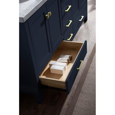 Image of Ariel Cambridge 73" Midnight Blue Modern Double Oval Sink Vanity A073D-MNB