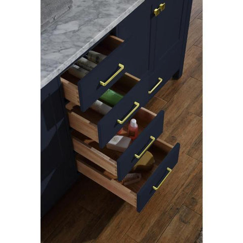 Image of Ariel Cambridge 73" Midnight Blue Modern Double Rectangle Sink Vanity A073D-CWR-MNB