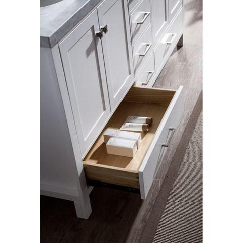 Image of Ariel Cambridge 73" White Modern Double Oval Sink Vanity A073D-WHT