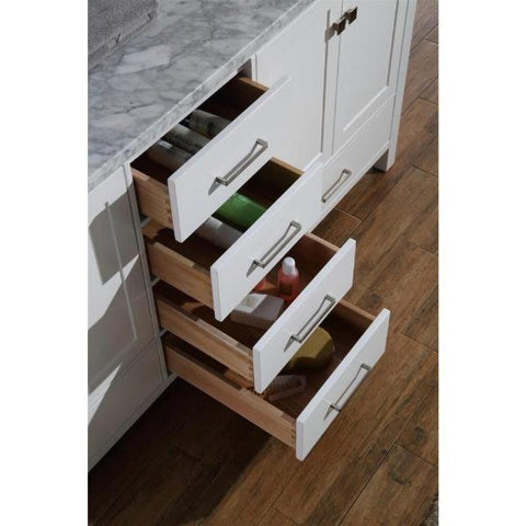 Image of Ariel Cambridge 73" White Modern Double Rectangle Sink Vanity A073D-CWR-WHT