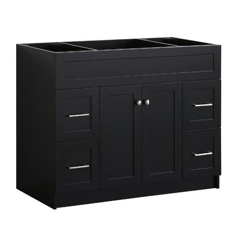 Image of Ariel Hamlet 42" Black Modern Single Sink Bathroom Vanity Base Cabinet F043S-BC-BLK F043S-BC-BLK