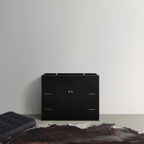 Image of Ariel Hamlet 42" Black Modern Single Sink Bathroom Vanity Base Cabinet F043S-BC-BLK F043S-BC-BLK
