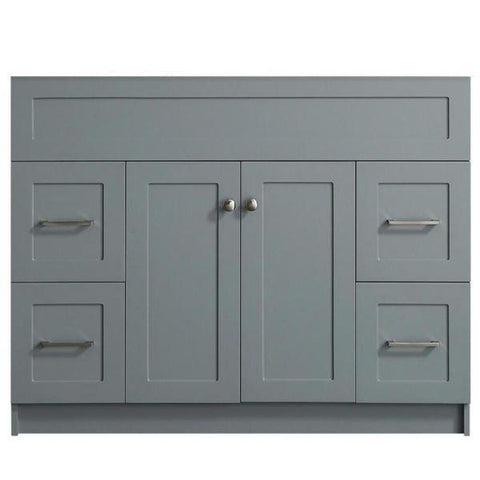 Image of Ariel Hamlet 42" Grey Modern Single Sink Bathroom Vanity Base Cabinet F043S-BC-GRY F043S-BC-BLK