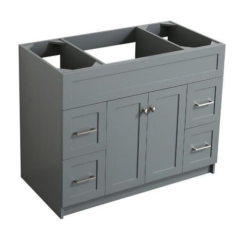 Image of Ariel Hamlet 42" Grey Modern Single Sink Bathroom Vanity Base Cabinet F043S-BC-GRY F043S-BC-BLK