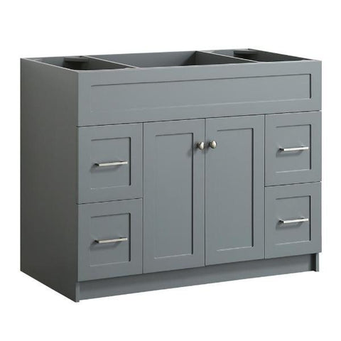 Image of Ariel Hamlet 42" Grey Modern Single Sink Bathroom Vanity Base Cabinet F043S-BC-GRY F043S-BC-BLK
