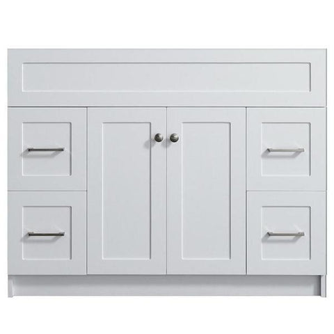 Image of Ariel Hamlet 42" White Modern Single Sink Bathroom Vanity Base Cabinet F043S-BC-WHT F043S-BC-GRY