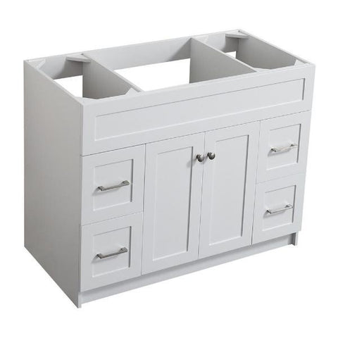 Image of Ariel Hamlet 42" White Modern Single Sink Bathroom Vanity Base Cabinet F043S-BC-WHT F043S-BC-WHT
