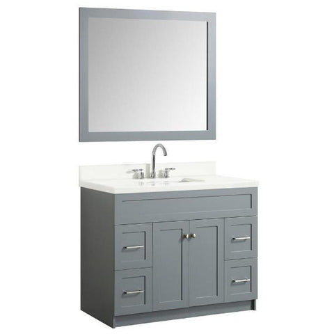Image of Ariel Hamlet 43" Grey Modern Single Sink Vanity Set F043S-WQ-GRY