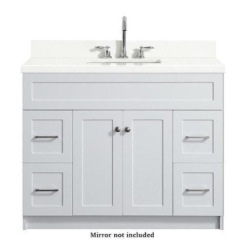 Image of Ariel Hamlet 43" White Modern Single Sink Vanity Set F043S-WQ-WHT