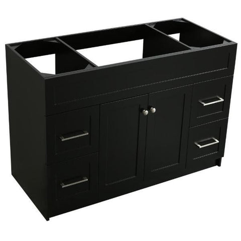 Image of Ariel Hamlet 48" Black Modern Single Sink Bathroom Vanity Base Cabinet F049S-BC-BLK F049S-BC-BLK