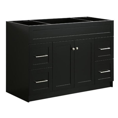 Image of Ariel Hamlet 48" Black Modern Single Sink Bathroom Vanity Base Cabinet F049S-BC-BLK F049S-BC-BLK