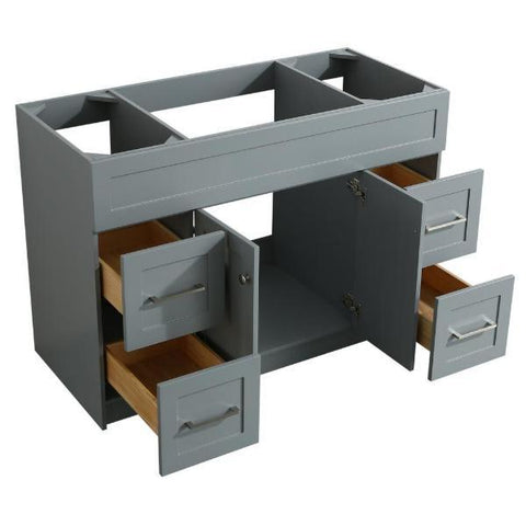 Image of Ariel Hamlet 48" Espresso Modern Single Sink Bathroom Vanity Base Cabinet F049S-BC-ESP F049S-BC-BLK