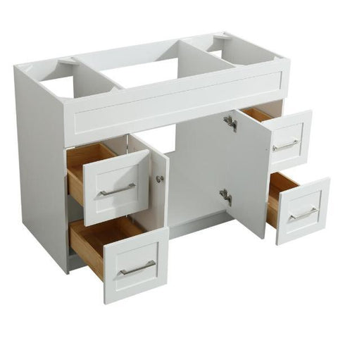 Image of Ariel Hamlet 48" White Modern Single Sink Bathroom Vanity Base Cabinet F049S-BC-WHT F049S-BC-GRY