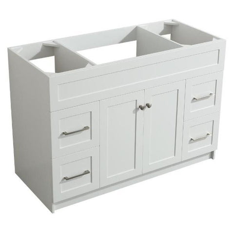Image of Ariel Hamlet 48" White Modern Single Sink Bathroom Vanity Base Cabinet F049S-BC-WHT F049S-BC-GRY