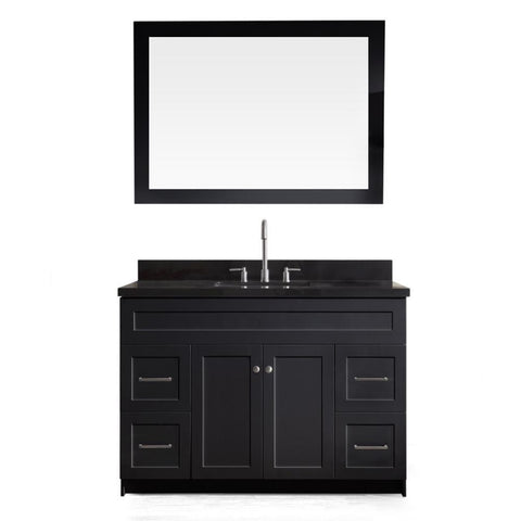 Image of Ariel Hamlet 49" Single Sink Vanity Set with Absolute Black Granite Countertop in Black F049S-AB-BLK