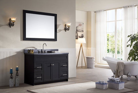 Image of Ariel Hamlet 49" Single Sink Vanity Set with Absolute Black Granite Countertop in Black F049S-AB-BLK