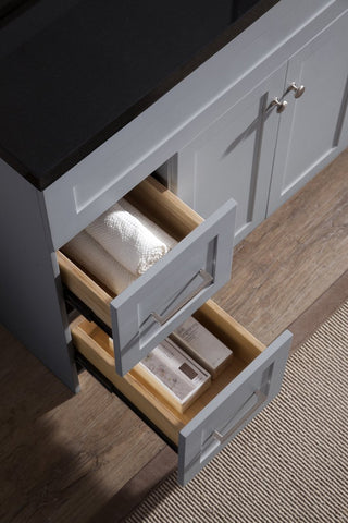 Image of Ariel Hamlet 49" Single Sink Vanity Set with Absolute Black Granite Countertop in Grey F049S-AB-GRY