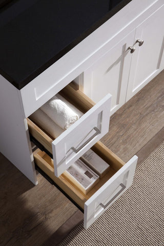 Image of Ariel Hamlet 49" Single Sink Vanity Set with Absolute Black Granite Countertop in White F049S-AB-WHT