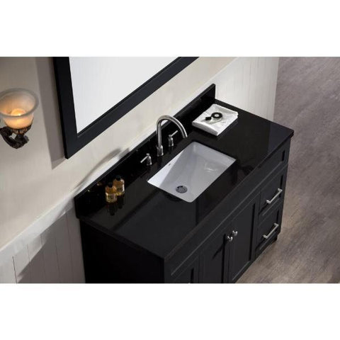 Image of Ariel Hamlet 49" White Modern Single Sink Vanity Set F049S-AB-BLK