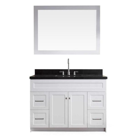 Image of Ariel Hamlet 49" White Modern Single Sink Vanity Set F049S-AB-WHT