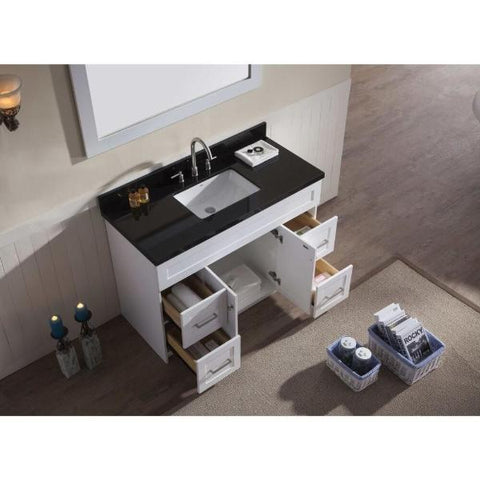 Image of Ariel Hamlet 49" White Modern Single Sink Vanity Set F049S-AB-WHT